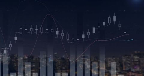 digital data interface over cityscape - Download Free Stock Images Pikwizard.com