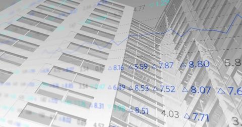 Skyscrapers and Financial Data Concept