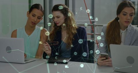 Business Team Analyzing Global Data with Digital Interface - Download Free Stock Images Pikwizard.com