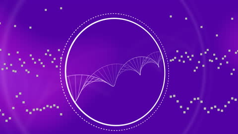 Futuristic Data Wave Over Vibrant Purple Grid Interface