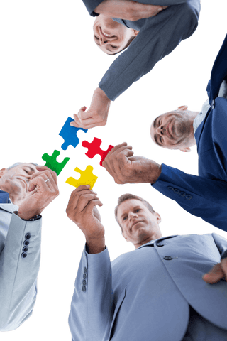 Transparent Business Partners Connecting Puzzle Pieces - Download Free Stock Videos Pikwizard.com