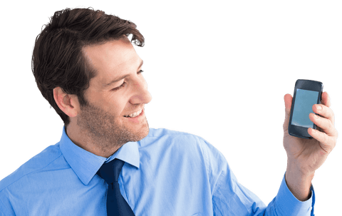 Happy Businessman Presenting Smartphone with Transparent Background - Download Free Stock Videos Pikwizard.com