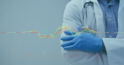 Doctor Analyzing Medical Data Visualization