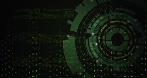 Futuristic Digital Interface Visualizing Data Encryption