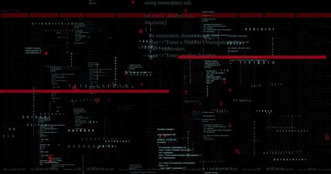 Abstract Digital Data Processing Interface on Black Background - Download Free Stock Images Pikwizard.com