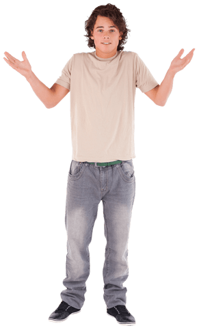 transparent background of smiling young man shrugging - Download Free Stock Videos Pikwizard.com