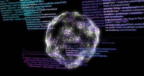 Abstract Globe with Digital Data Code Quantum Computing Concept - Download Free Stock Images Pikwizard.com