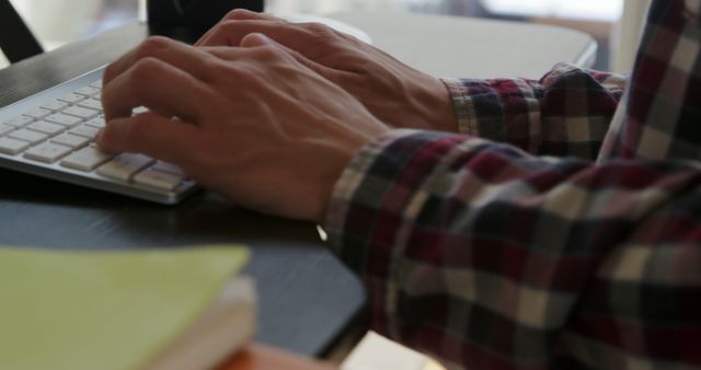 Hands Typing on Keyboard in Office Close-Up - Download Free Stock Images Pikwizard.com