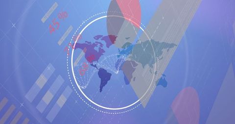 Global Business Technology with DNA Overlay Conceptual Art