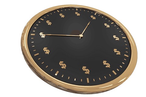 Transparent Golden Clock with Dollar Symbols Expressing Time and Wealth - Download Free Stock Videos Pikwizard.com
