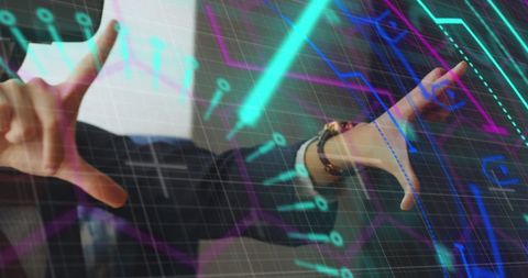 Futuristic Data Visualization with VR Aids Advanced Tech Exploration - Download Free Stock Images Pikwizard.com