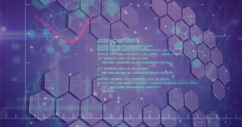 Digital Hexagon Interface with Code Overlay - Download Free Stock Images Pikwizard.com