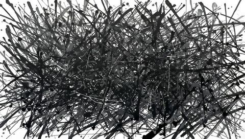 Dynamic Grayscale Abstract Paint Art