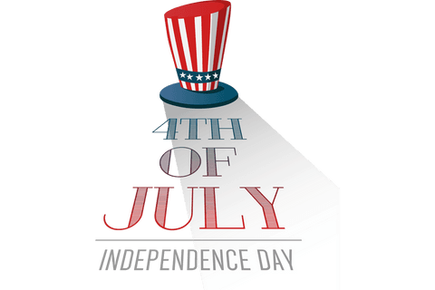Fourth of July Independence Day Transparent Illustration with Hat