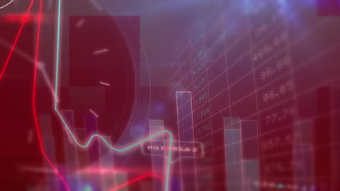 Futuristic Animation of Digital Finance Visualization