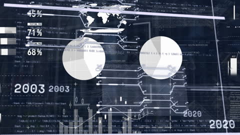 Digital Data Processing Overlay on Futuristic Cityscape