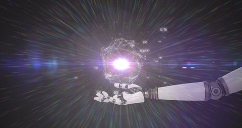 Futuristic Robot Hand with Digital Data Network - Download Free Stock Images Pikwizard.com
