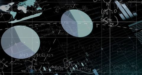 Abstract Global Technology Background with Mathematical Equations - Download Free Stock Images Pikwizard.com
