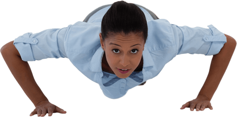 Confident Businesswoman Transparent Background Push Ups - Download Free Stock Videos Pikwizard.com