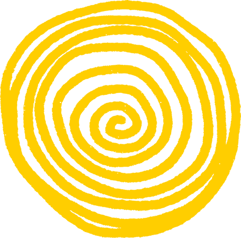 yellow hand-drawn spiral with brushlike texture on transparent background - Download Free Stock Videos Pikwizard.com