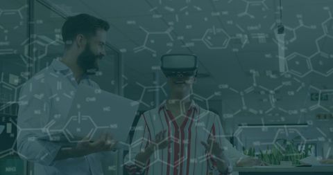 Business Professionals Exploring Advanced Virtual Reality Technology