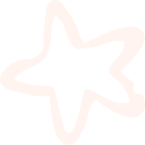 Abstract wavy star on transparent background for minimalist designs