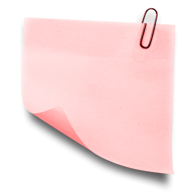 Transparent Pink Adhesive Note with Paper Clip for Workspace Organization - Download Free Stock Videos Pikwizard.com