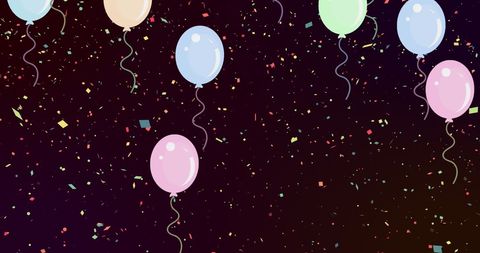 Vibrant Balloons and Confetti Celebration Background - Download Free Stock Images Pikwizard.com