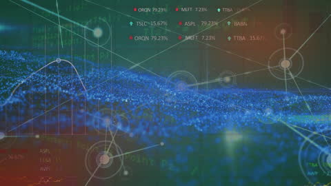 Futuristic Data Networks with Blue Mesh Texture Animation