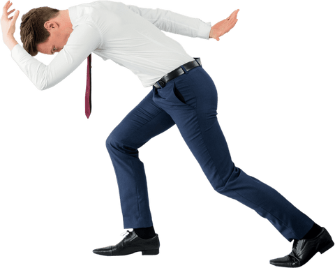 Caucasian Businessman Leaning Forward on Transparent Background - Download Free Stock Videos Pikwizard.com
