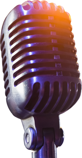 Retro Microphone Isolated on Transparent Background - Download Free Stock Videos Pikwizard.com