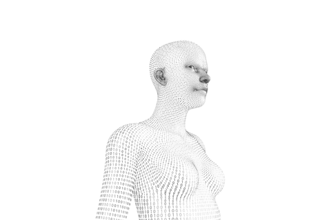 transparent futuristic 3d female figure in digital art - Download Free Stock Videos Pikwizard.com