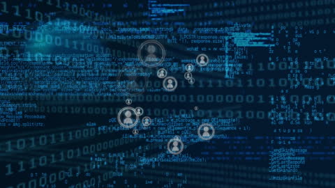 Digital Network Connectivity and Data Processing Visualization