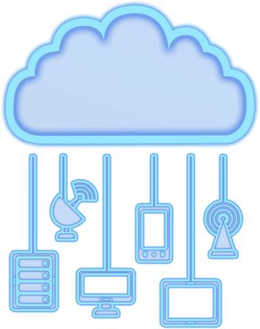 Transparent Cloud Computing Concept with Multidevice Connectivity - Download Free Stock Videos Pikwizard.com
