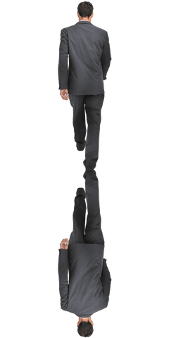 transparent businessman walking confidently away reflecting unity - Download Free Stock Videos Pikwizard.com
