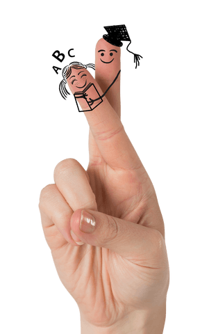 creative transparent fingers acting as friendly students - Download Free Stock Videos Pikwizard.com
