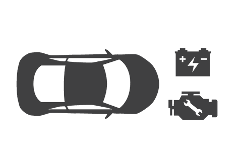 transparent car and engine with battery icon - Download Free Stock Videos Pikwizard.com