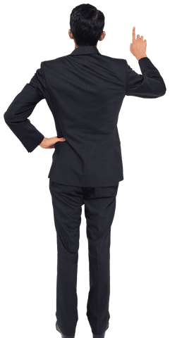 businessman pointing finger on transparent background - Download Free Stock Videos Pikwizard.com