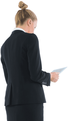 transparent businesswoman reading tablet isolated - Download Free Stock Videos Pikwizard.com