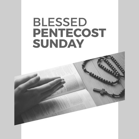 hands praying over bible with rosary on pentecost sunday - Download Free Stock Templates Pikwizard.com