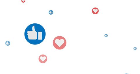 Social Media Like and Love Icons on White Background - Download Free Stock Images Pikwizard.com