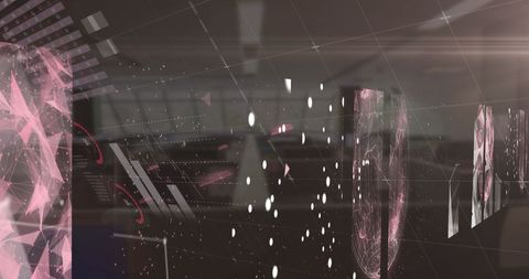 Abstract Digital Interface with Data Visualization and Networks - Download Free Stock Images Pikwizard.com