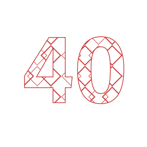 Red Pattern Number 40 on Transparent Background - Download Free Stock Videos Pikwizard.com