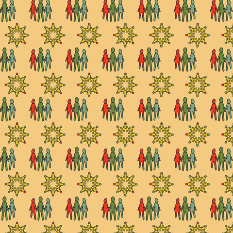 Transparent Pattern With People Holding Hands on Yellow Background - Download Free Stock Videos Pikwizard.com