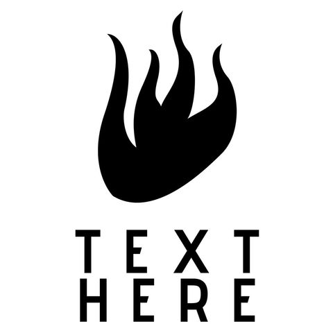 Bold Flame Logo with Customizable Text for Branding - Download Free Stock Templates Pikwizard.com