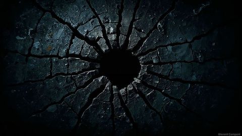 Radial cracks in concrete arching towards central opening