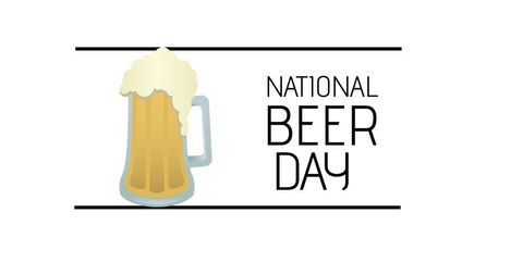 National Beer Day Celebration with Frothy Pint Illustration