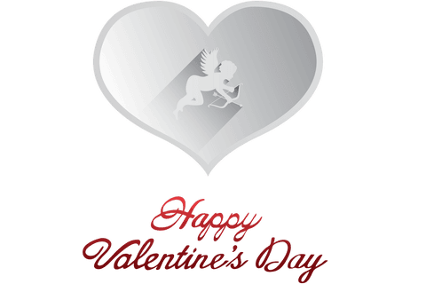 happy valentine's day heart with cupid on transparent background - Download Free Stock Videos Pikwizard.com