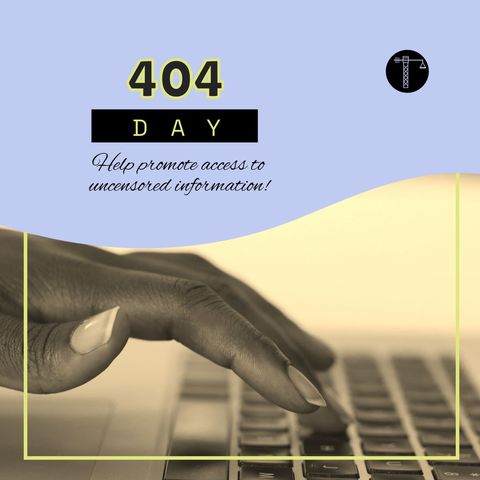 Promote Access to Uncensored Information on 404 Day - Download Free Stock Templates Pikwizard.com