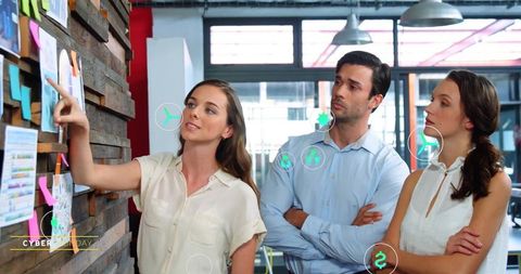 Team Collaboration in Modern Workspace with Visual Planning